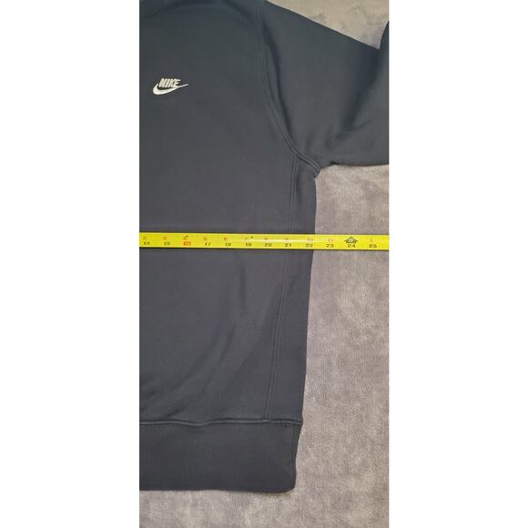 Nike Club Fleece Mens Sz L Crewneck Sweatshirt Black BV2662 010 Winter C9 - Picture 3 of 9